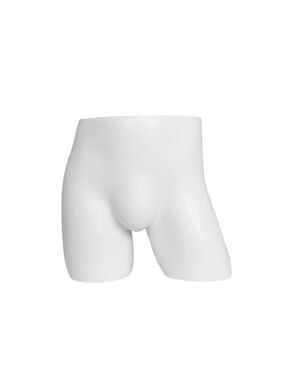 Male Lower Torso Mannequin Display - White • Ship Alone